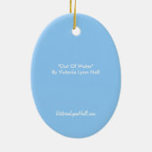 "Uit water" Zeemeerminnende kunst Keramisch Ornament (Achterkant)