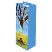 "Uit water" Zeemeerminnende kunst Wijn Cadeautas (Voorkant Gekanteld)