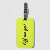 Uit We Go Neon Lichtgroen Bagagelabel / Label (Voorkant (verticaal))