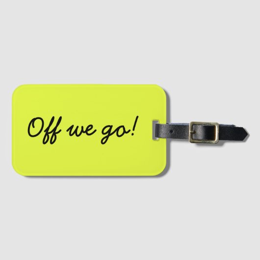Uit We Go Neon Lichtgroen Bagagelabel / Label (Voorkant (horizontaal))