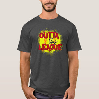 Uit zijn liga's van bal sport liefhebber jongen t-shirt