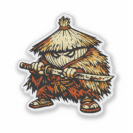 UiTbandiet — Grappige Groente Lone Ronin Vintage  Sticker