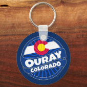 Uitbarstende sleutelhanger onder de vlag van Ouray (Voorkant)
