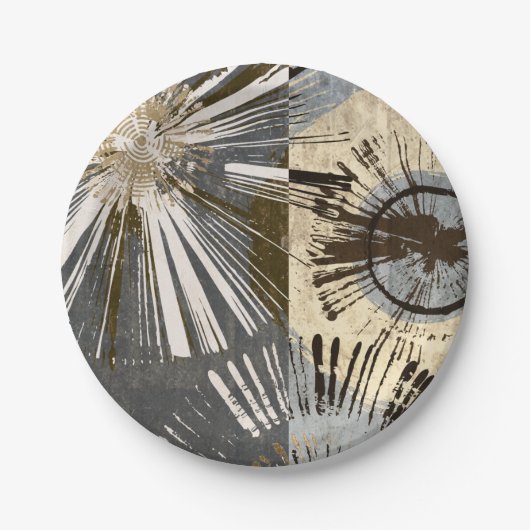 Uitbarstende Tegels I Papieren Bordje (Voorkant)