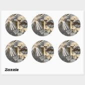 Uitbarstende Tegels I Ronde Sticker (Vel)