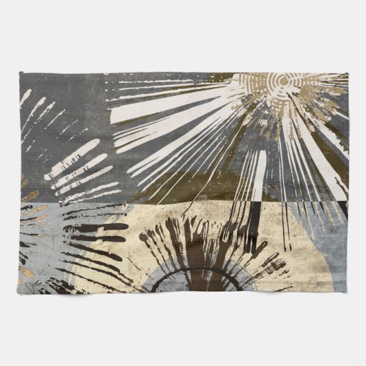 Uitbarstende tegels I Theedoek (Horizontaal)