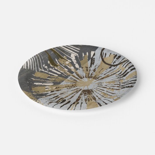 Uitbarstende Tegels III Papieren Bordje (Gekanteld)