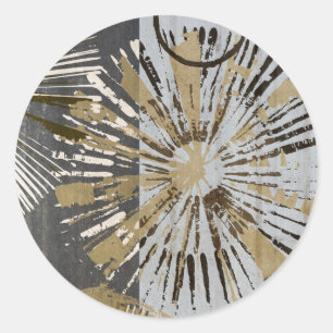 Uitbarstende Tegels III Ronde Sticker