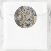 Uitbarstende Tegels III Ronde Sticker (Tas)