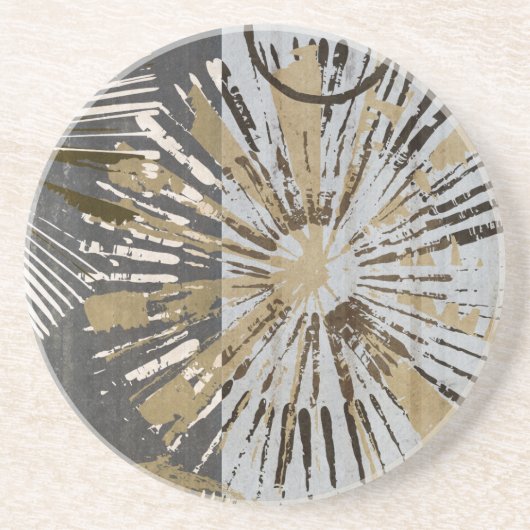 Uitbarstende Tegels III Zandsteen Onderzetter (Voorkant)