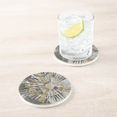 Uitbarstende Tegels III Zandsteen Onderzetter (Zijkant)