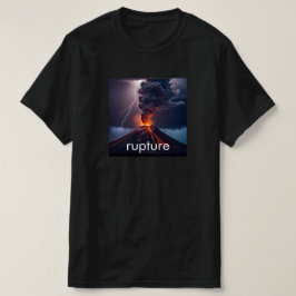 Uitbarstende vulkaan + bliksem - gepersonaliseerd  t-shirt