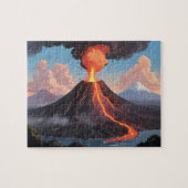 Uitbarstende vulkaan Kinder Legpuzzel (Horizontaal)