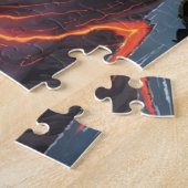 Uitbarstende vulkaan Kinder Legpuzzel (Zijkant)