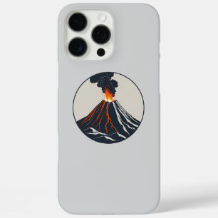 Uitbarstende vulkaan Moderne Kunst Illustratie iPhone 16 Pro Max Hoesje