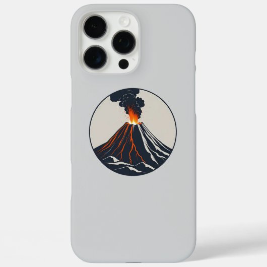 Uitbarstende vulkaan Moderne Kunst Illustratie Case-Mate iPhone Case (Achterkant)