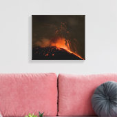 Uitbarstende vulkaan Tungurahua Canvas Afdruk (Insitu (Woonkamer))