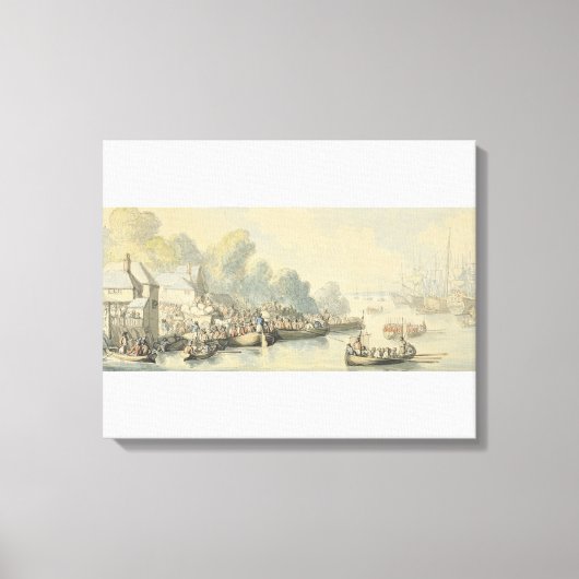Uitbarsting in Southampton op 20 juni na Lord Canvas Afdruk (Voorkant)
