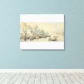 Uitbarsting in Southampton op 20 juni na Lord Canvas Afdruk (Insitu (Houten vloer))