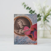 Uitbarsting Mixed Media Collage Briefkaart (Staand voorkant)