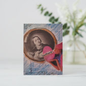 Uitbarsting Rommelige Mixed Media Collage Briefkaart (Staand voorkant)