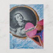 Uitbarsting Rommelige Mixed Media Collage Briefkaart (Voorkant)