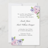 Uitbarsting van blauw en paars  Uitnodiging (Voorkant)