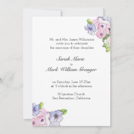 Uitbarsting van blauw en paars uitnodiging