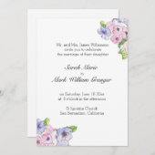 Uitbarsting van Blauwe en Paarse Uitnodiging (Voorkant / Achterkant)