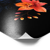 Uitbarsting van Brilliance: Bloemen Abstract op zw Foto Afdruk (Hoek)