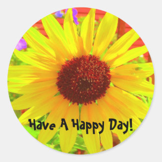 Uitbarsting van de zon ronde sticker