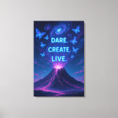 Uitbarsting van Dromen Surrealistische Vulkaan Can Canvas Afdruk (Voorkant)