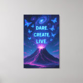 Uitbarsting van Dromen Surrealistische Vulkaan Can Canvas Afdruk (Voorkant)