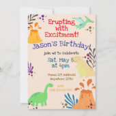 Uitbarsting van Opwinding Dinosaurus Vulkan Verjaa Kaart (Voorkant)