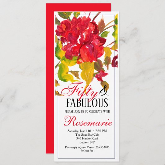 Uitbarsting van Rode Uitnodiging (Voorkant / Achterkant)