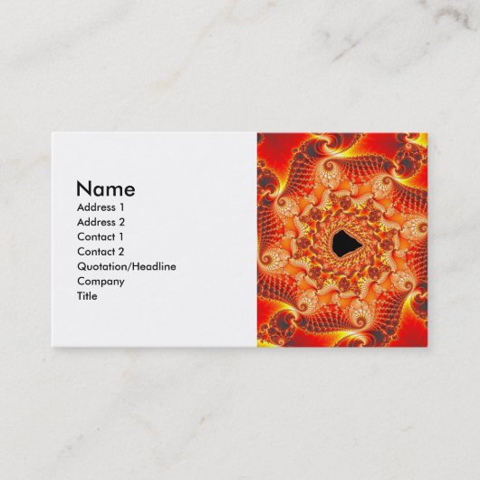 Uitbarsting Visitekaartje (Voorkant)