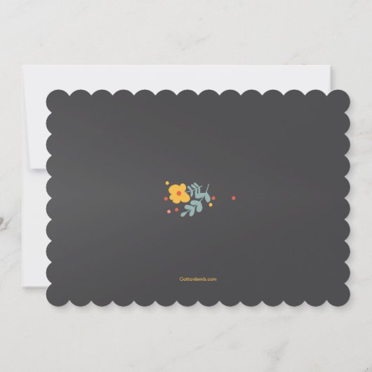 Uitbarsting voorjaarsuitnodiging kaart (Achterkant)