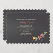 Uitbarsting voorjaarsuitnodiging kaart (Voorkant / Achterkant)