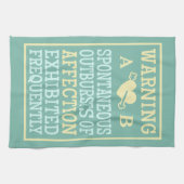 Uitbarstingen van Aangepaste monogram handhanddoek Theedoek (Horizontaal)