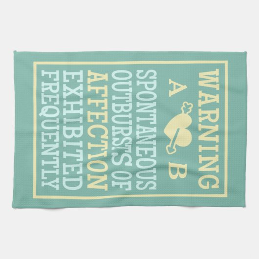 Uitbarstingen van Aangepaste monogram handhanddoek Theedoek (Horizontaal)