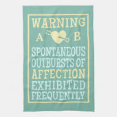 Uitbarstingen van Aangepaste monogram handhanddoek Theedoek (Verticaal)