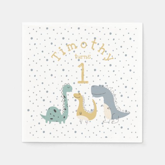  uitbarstingen van dinosauriërs op zaterdag servet (Voorkant)