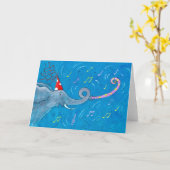 Uitbazuinende Olifant Kaart (Gele Bloem)