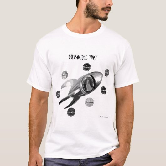 Uitbesteden! T-shirt (Voorkant)