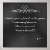 Uitbewerkbaar Poster van Chalkboard Wedding (Voorkant)