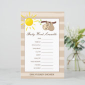 Uitbewerkbare Baby Word-scramble met antwoord (Staand voorkant)