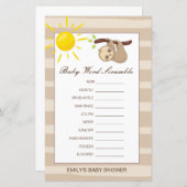 Uitbewerkbare Baby Word-scramble met antwoord (Voorkant / Achterkant)