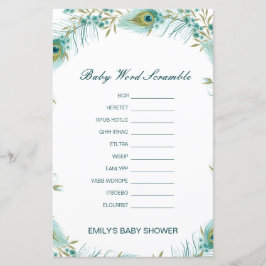 Uitbewerkbare Baby Word-scramble met antwoord