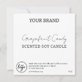 Uitbewerkbare, eenvoudige kaarslabels kaart (Voorkant)