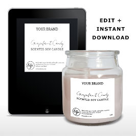 Uitbewerkbare, eenvoudige kaarslabels kaart